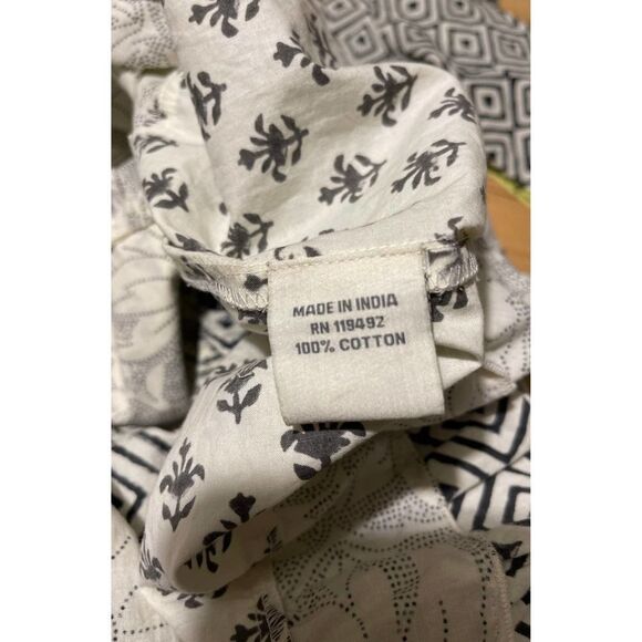 Women's CATALOG CLASSICS Black White Floral Patchwork BOHO Dress Size S/M - Picture 6 of 9